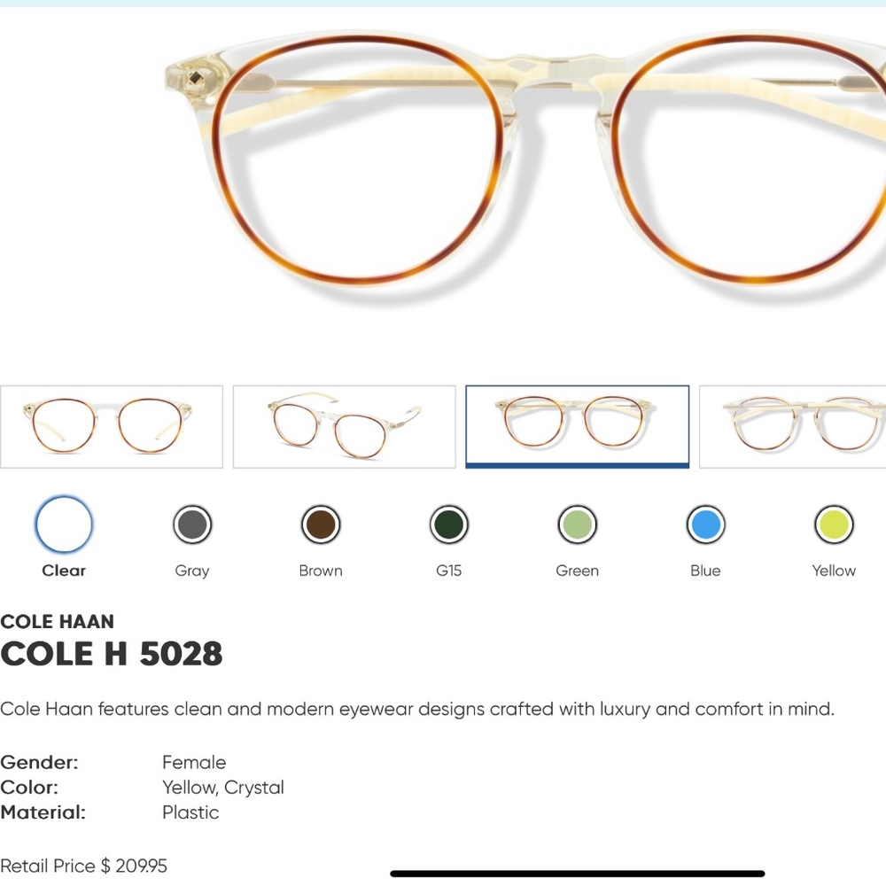 Brand new eyeglass frames